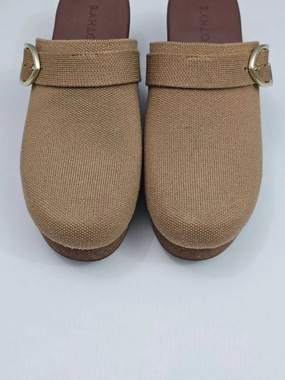 Rothy's The Classic Clog Platform Mule Womens 10 Butternut Knit Slip On Comfort - Picture 5 of 14